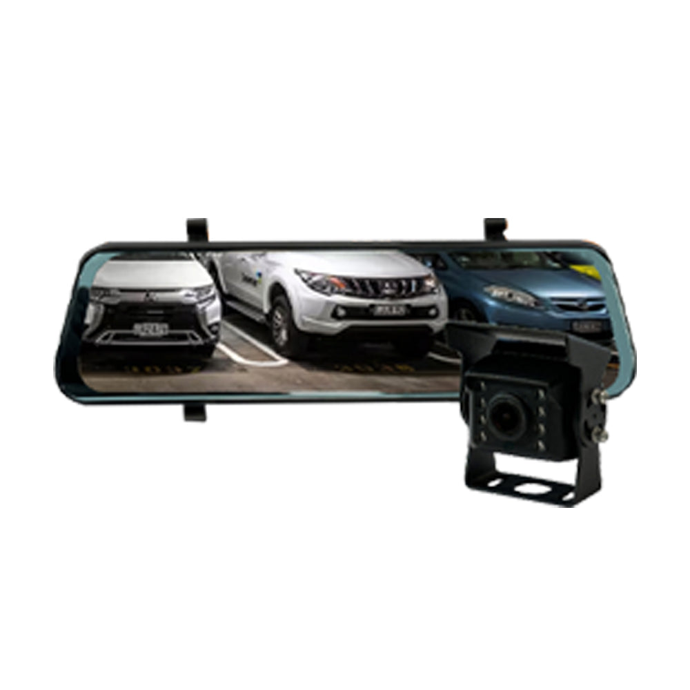 MONGOOSE 9.6" CLIP ON MIRROR - FULL HD - CLIP ON MIRROR MONITOR AND COMMERCIAL CAMERA KIT